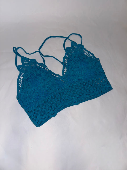 Lace Bralette - Ocean Blue