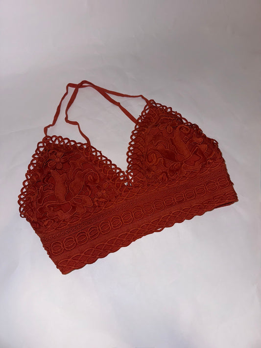 Lace Bralette - Red