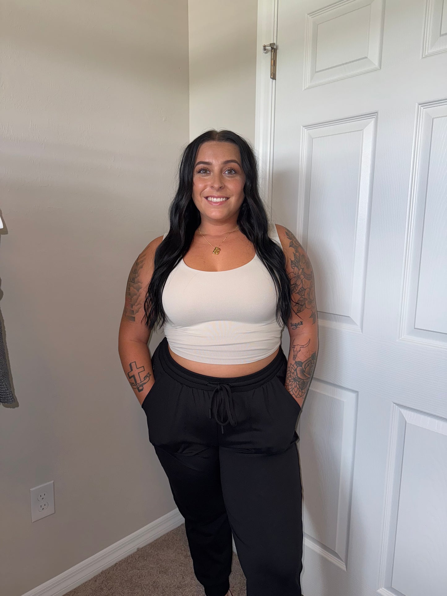 Double Lined Tank (Misty Grey)